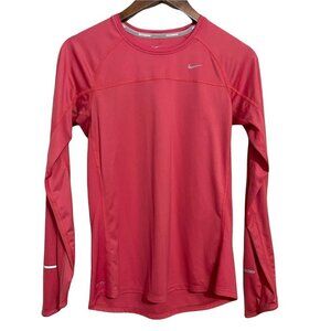 Nike Running Women's Pink Vented Sides Base Layer Long Sleeve Shirt Medium